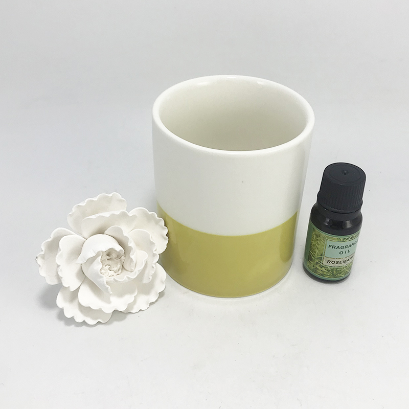 Free sample supply London ceramic flower essential oil diffuser with customized packaging